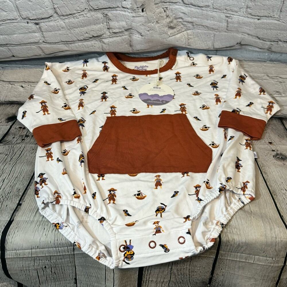 Bubble Baby Pirate Pattern Bamboo Bubble Bodysuit